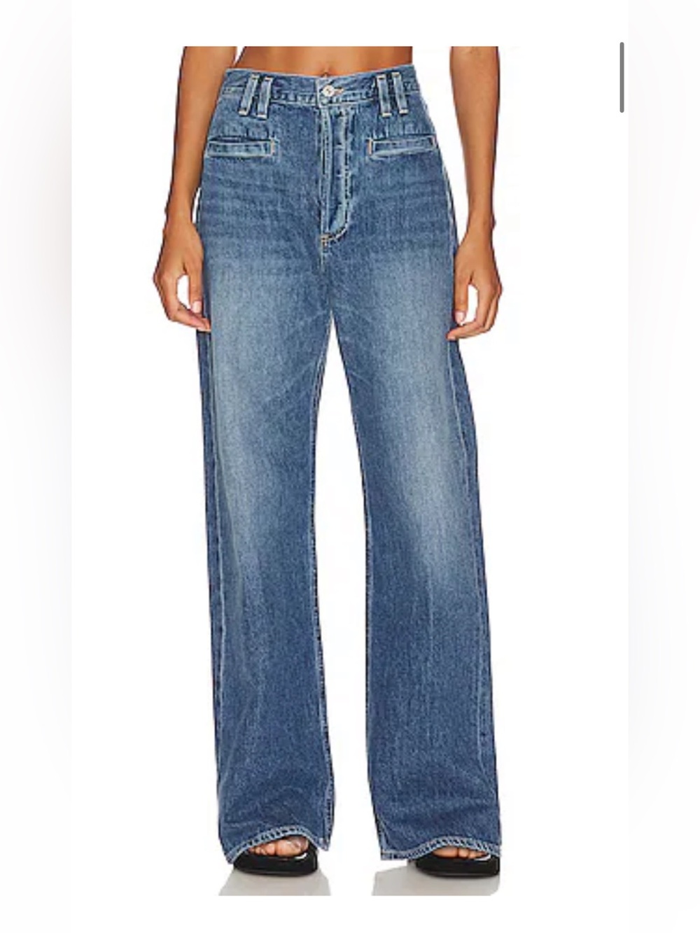 Citizens Of Humanity Gaucho Wide Leg Jeans in Medium Blue size 28